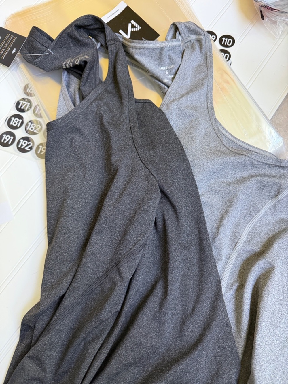 (004)Women's Tank Tops - Black, Gray, and Blue